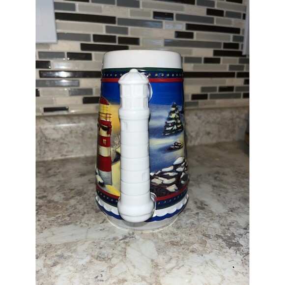 Vintage 2002 Budweiser Holiday Stein Beer‎ Mug "Guiding The Way Home" Christmas - Picture 2 of 9